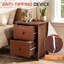Table de chevet en pin massif avec finition peinte 2 tiroirs l 17,7 po-2054123623