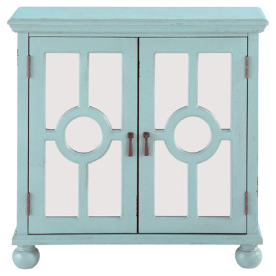 Bedroom Accent Chest, Antique Black, Wooden, Mirror Doors, Interior Shelving Wood Cabinet For Bedroom, Black Finish, 1-2 Shelf