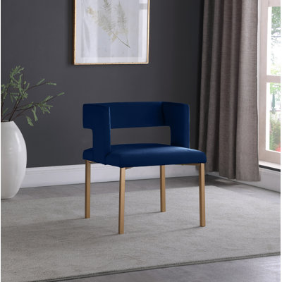 Fauteuil en velours Caleb
