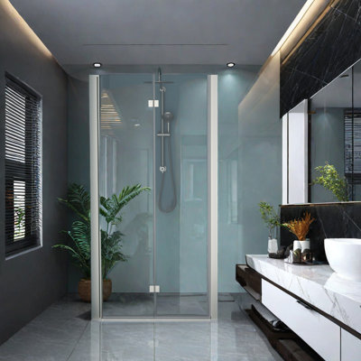 Shower Door 32'' - W x 72'' H Door Frameless Shower Door with