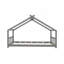 Lit simple en bois, gris-506226995