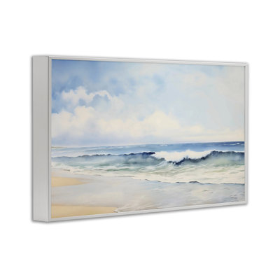 Giclée encadrée Watercolor Beach Serenity, design par Creative Studio