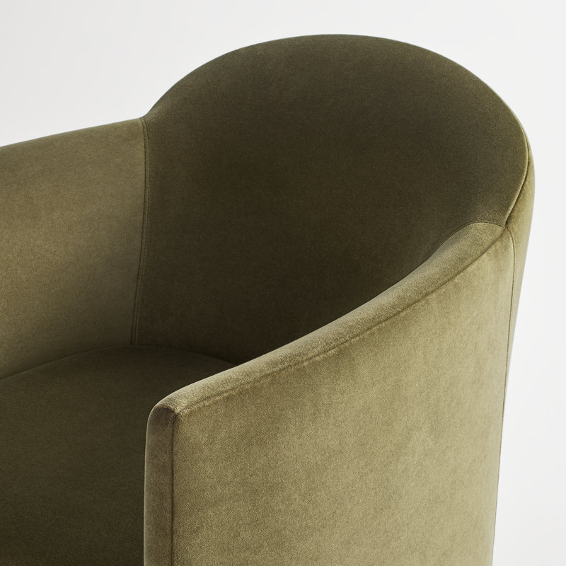 About Face Swivel Armchair, Moss Velvet