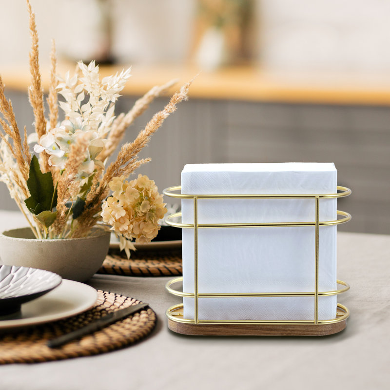 Porte-serviettes en papier doré