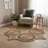 Handwoven Jute Mat With Round Pattern