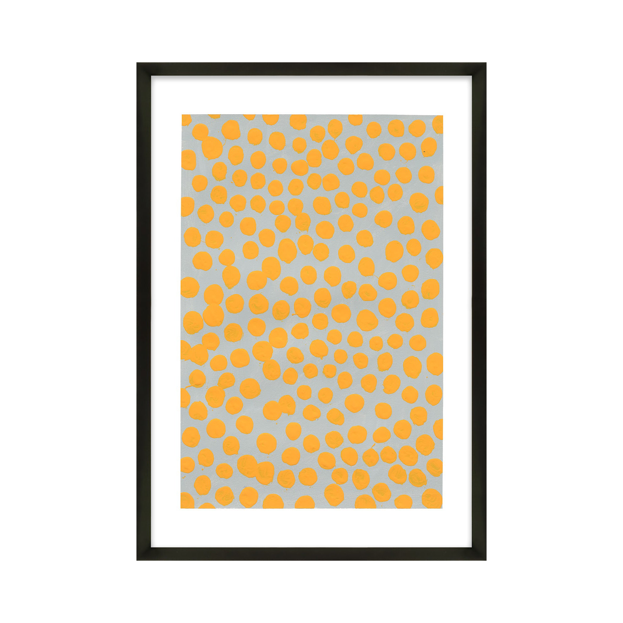 Saffron On Gray by Michela Sorrentino, Black, 25" H x 17.5" W x 1.25" D