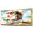 Toile avec cadre flottant or