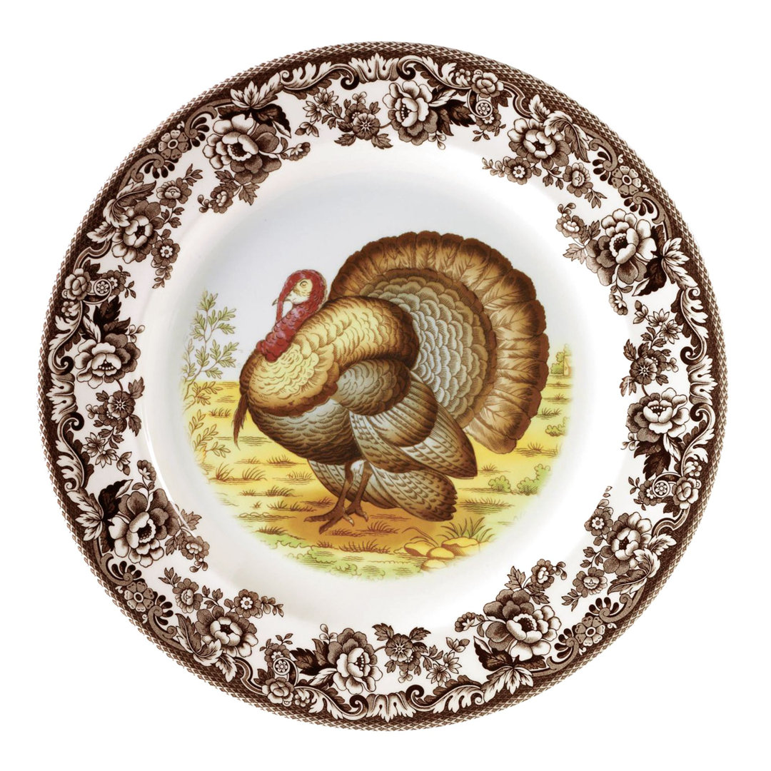 Spode Woodland Turkey Dinner Plate 10.5" Turkey Spode