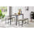 3-Piece Dining Table Set，Industrial Design Space-Saving Dining Set with Durable Frame-1509933884-1509933891