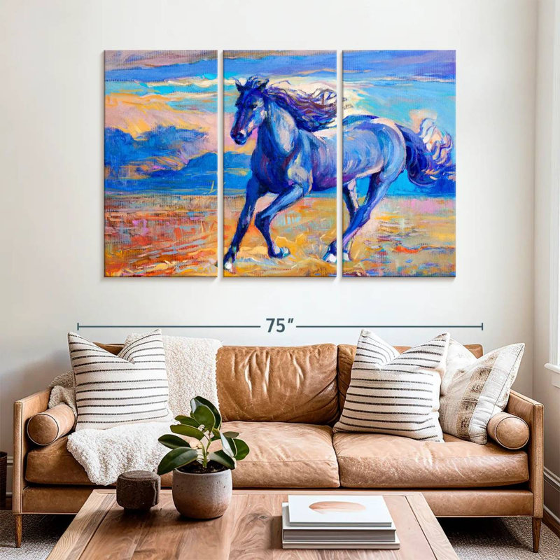 Blue Horse, 42" H x 65" W