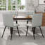 Evart 43cm H Linen Upholstered Side Chair in Gray