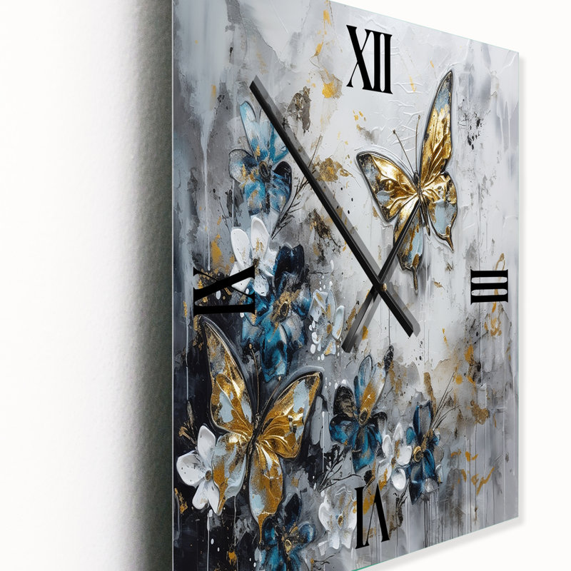 Ilyza - Horloge murale florale, Petit