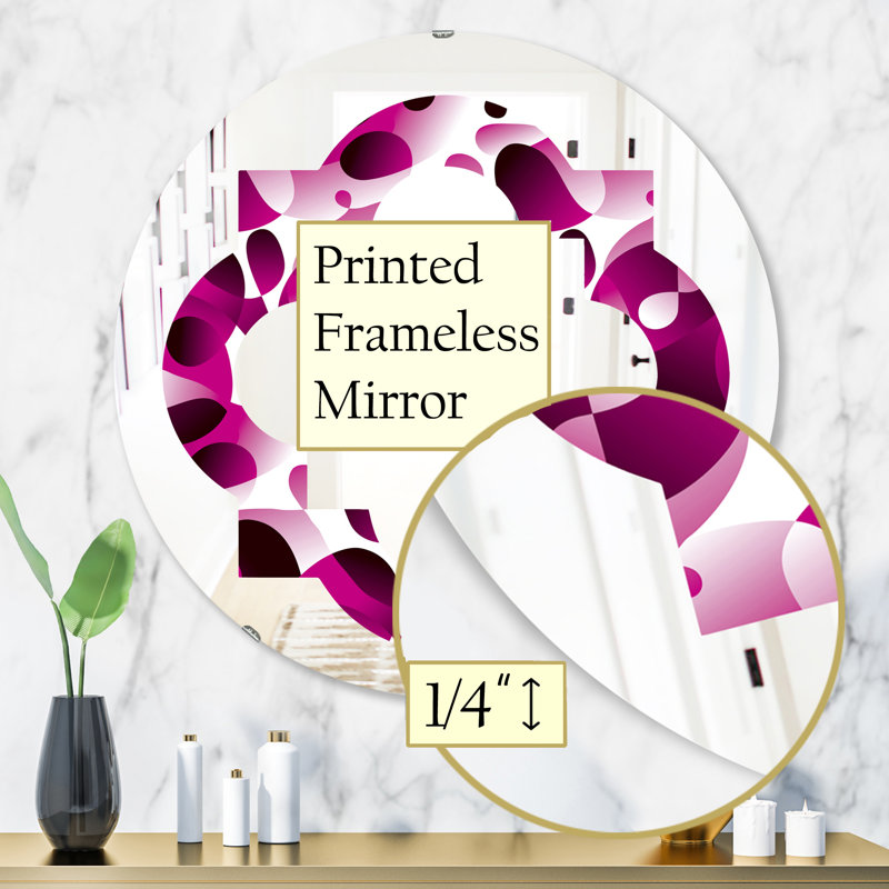 Miroir mural éclectique Quatrefoil, H 31,5 po x l po