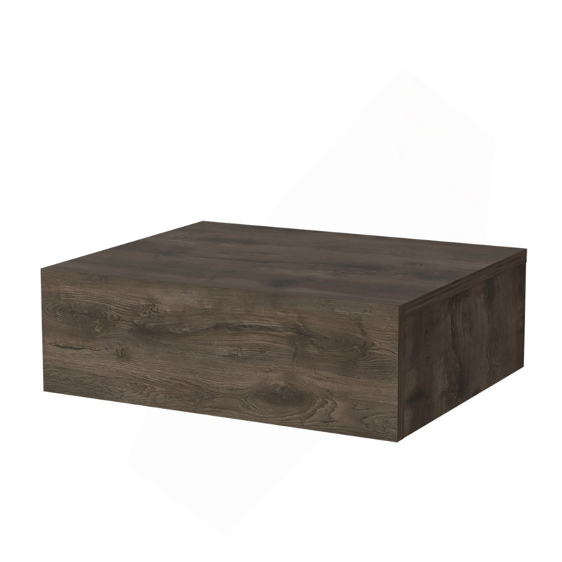 Table de chevet flottante murale brun foncé, Marron foncé