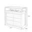 Armoire de rangement pour bijoux en bois manufacturé noir avec compartiments de rangement de style tiroir-1696272257