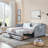 Mid-Century Tufted Upholstered Twin to King Expandable Daybed with Storage Drawers Grey-1760738058