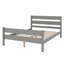  Structure de lit double Kalyn avec tête de lit en bois-398621265