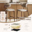 Tabouret de bar rembourré avec structure en métal massif-486412748