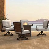 Sedalia 4 - Person Conversation Set With Fire Pit Table & Swivel Chair