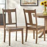 August Grove® Musette Solid Wood Slat Back Dining Chair in Walnut | Wayfair