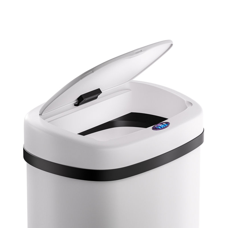 Rontavis Stainless Steel Kitchen Trash Can, 62cm H x 40cm W x 29cm D, Grey