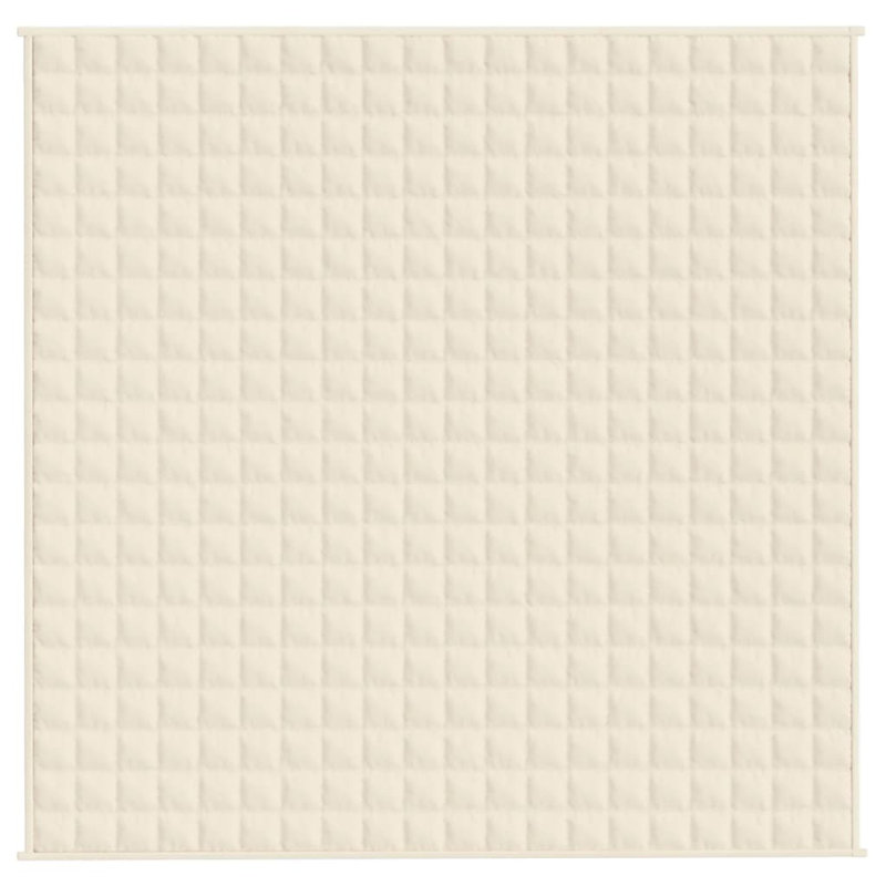 Couverture en tissu , Crème, crème, L 78,7 po x L 78,7 po