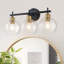 3-light Dimmable Vanity Light With Seeded Glass Globes-437922058