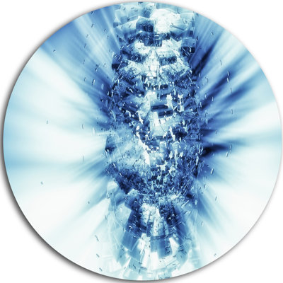 " Fractal 3D Blue Splash Burst "