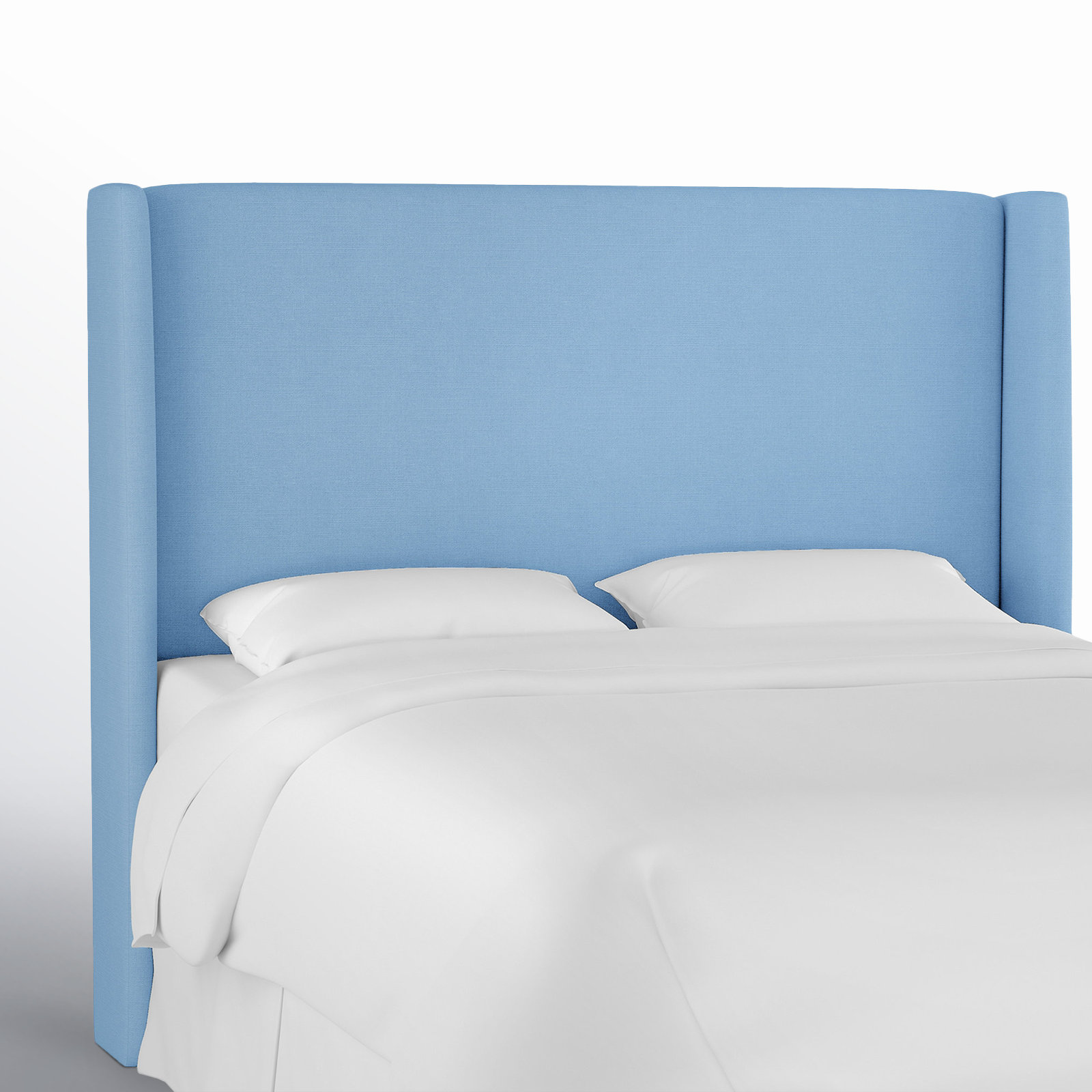 Tilly Upholstered Headboard, King, Classic Denim Linen