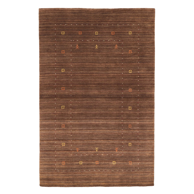 Kashkuli Gabbeh Brown Rug 5'0" x 7'10"