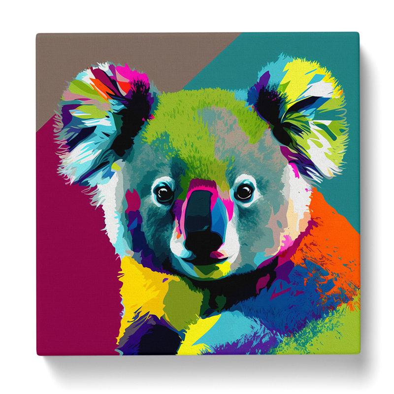 Koala Bear Pop Art - Wrapped Canvas, 35cm H x 35cm W x 3cm D