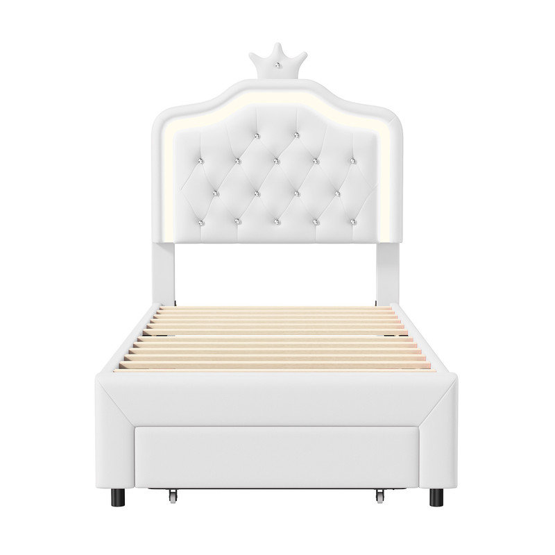 Storage Bed, White