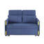 Canapé-lit élégant en velours bleu marine - Poche latérale pratique et bleu extensible