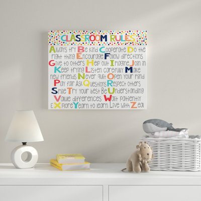 Art textuel Gupton «Classroom Rules Colorful Alphabet»