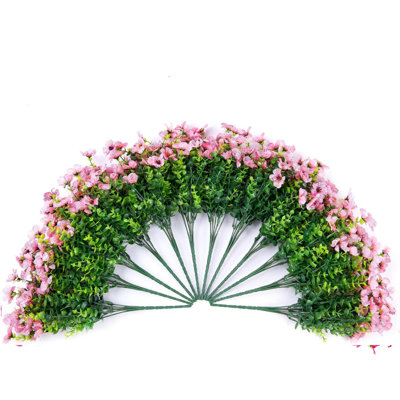 16 faisceaux de fleurs artificielles pour l'extérieur, résistant aux rayons UV, plantes artificielles, plantes, arbustes pour la décoration, plantes d'extérieur, jardinière suspendue, décoration de jardin, résistant aux rayons UV, pour la maison