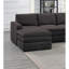 Mobilier de salon - Canapé modulaire de 6 pièces comprenant 2/1 fauteuils, repose-pieds sans accoudoirs en suède de couleur moderne 6, coussins élégants-1236769926