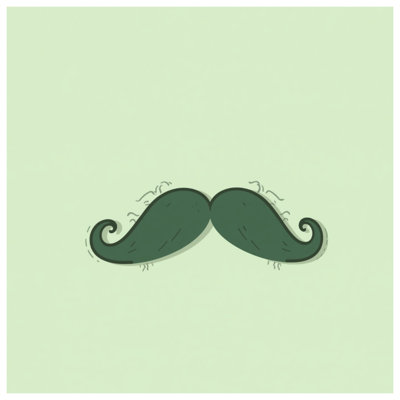 Couvre-lit matelassé vert frisé avec moustache toutes tailles