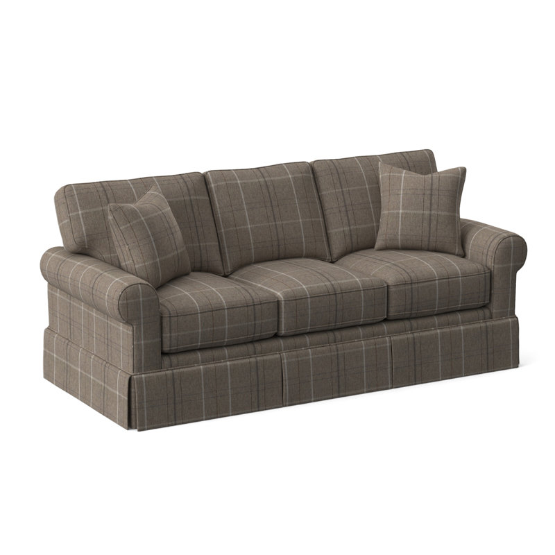 Benton Upholstered 86'' Sofa, Neutral Performance Plaid; 0121-93