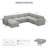 137.8" W U-Shaped Modular Sectional -574073010