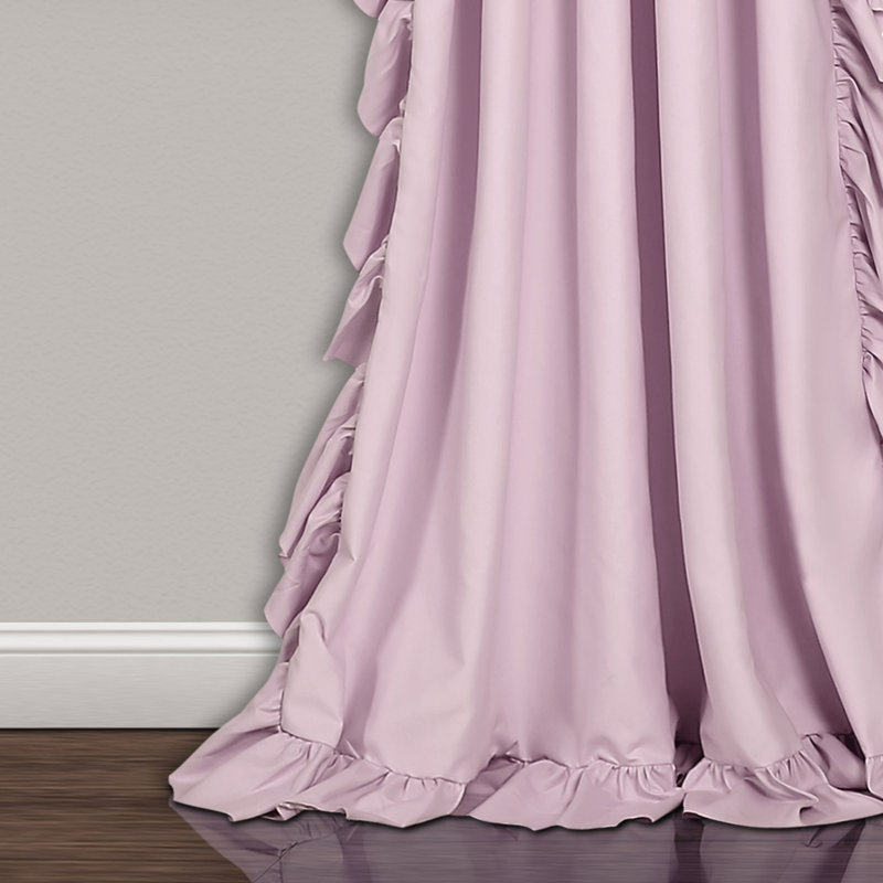 Paire de rideaux semi-transparents Reyna, Lilas, L 54 po x L 84 po