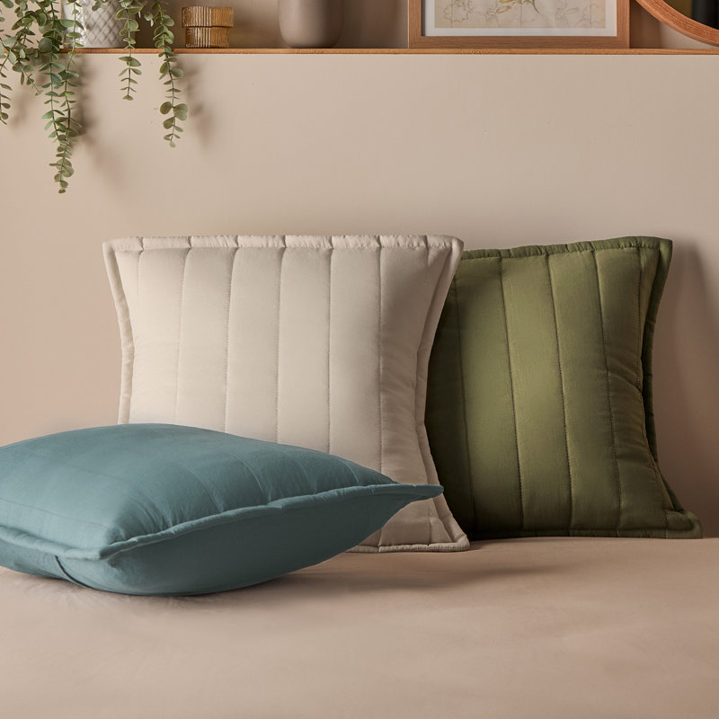 Silentnight Supersoft Quilted Cushion, Green