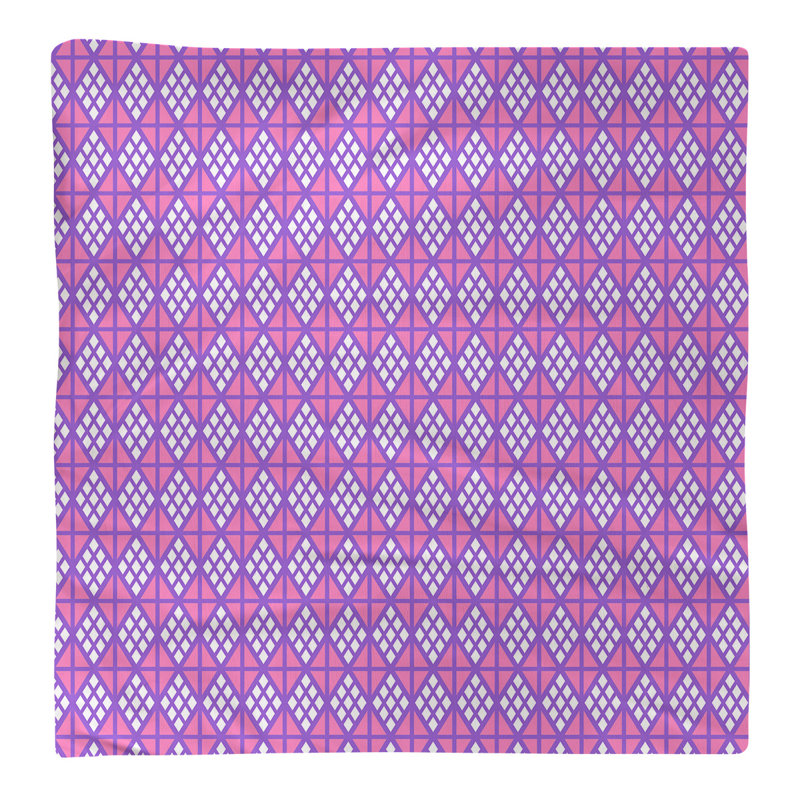 Serviette en coton diamants, H 0,1 po x l 22 po x P 22 po, Mauve / Rose, Sergé de coton