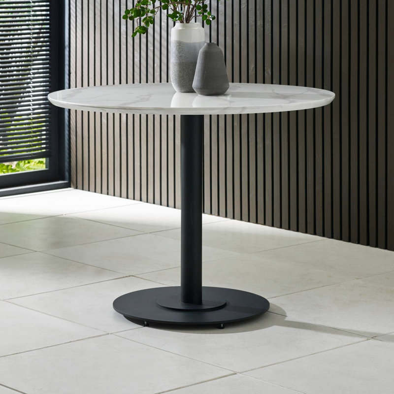 Luca Stone Top Metal Base Dining Table