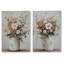 Ensemble de 2 fausses fleurs, feuille d'or embelli, gris 24 x 35 Faiz