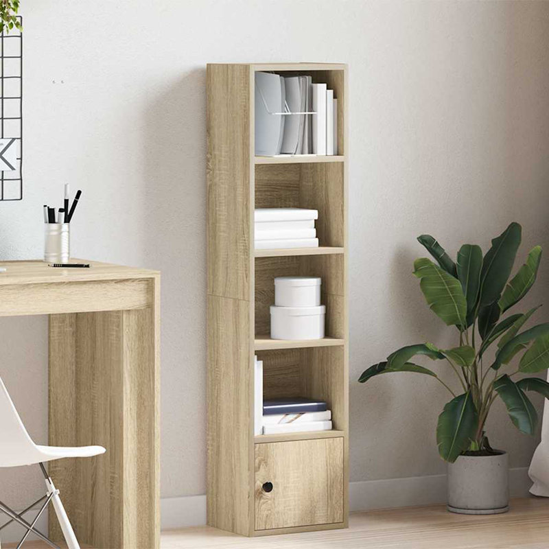 Conary 31cm W Bookcase, (5 Shelves) 127cmH x 31cmW x 24cmD, Sonoma Oak