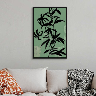 «Green Silhouette I», art mural sur toile