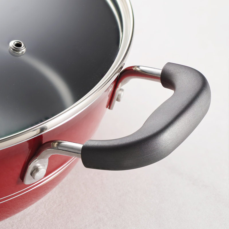 Tramontina Sicilia 8 Pc Aluminum Nonstick Cookware Set - Raspberry, Raspberry