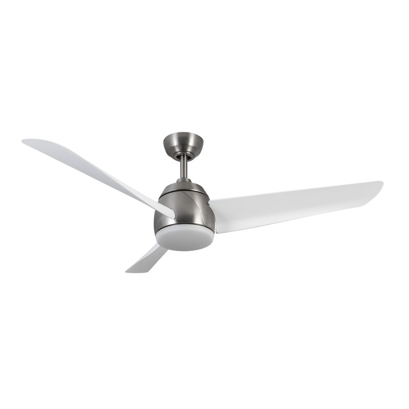 Thalia 54'' Ceiling Fan with LED Lights, White, Brushed Nickel