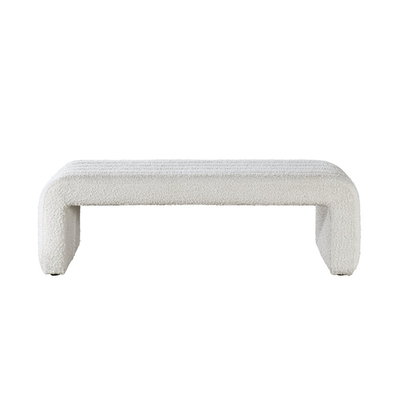 Sandro Beige Bouclé Bench