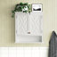 Armoire de salle de bain murale peu encombrante avec portes de style Shaker, tablette réglable et rangement ouvert Lund